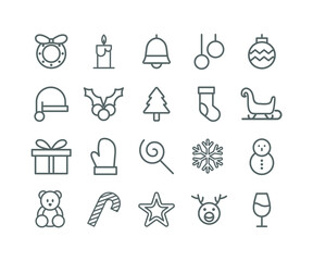 Obraz premium simple christmas icon on white background