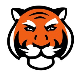 tiger abstract logo icon. Lines, design elements, background decoration