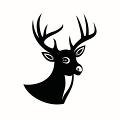 deer head logo vector template