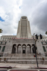Exterior of Los Angeles City Hall in Los Angeles, California, USA