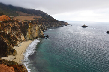 Obraz premium View of California's coastline along California State Route 1