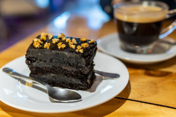 Chocolate Fudge Cake with Coffee