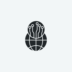 ai technology vector icon illustration sign 