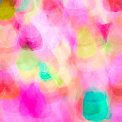 abstract colorful background with leaf prints 