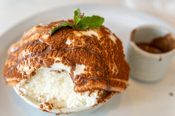 Chocolate Korean Milk Ice Sorbet: Injeolmi Bingsu