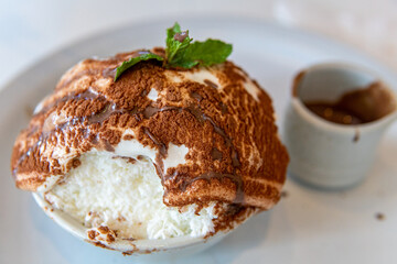 Chocolate Korean Milk Ice Sorbet: Injeolmi Bingsu