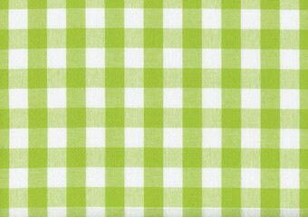 chequered green cotton fabric texture