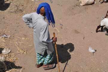 Old man with stick