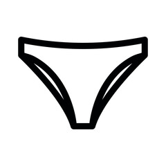 Bikini Underwear icon on white background. Panties thin line icon, lingerie and female, underwear sign. Vector graphics