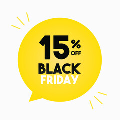 off sale black friday yellow balloon in a white background