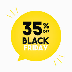 off sale black friday yellow balloon in a white background