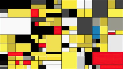 Colorful rectangles mondrian style art illustration