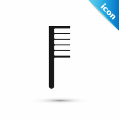 Grey Hairbrush icon isolated on white background. Comb hair sign. Barber symbol. Vector Illustration