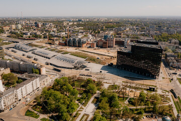 Nowe centrum Łodzi widziane z lotu ptaka