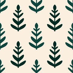 Simple seamless pattern with leaves for wallpaper and fabrics and textiles and packaging 