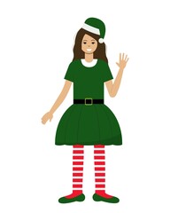 Vector illustration of an elf girl.