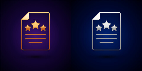 Gold and silver Declaration of independence icon isolated on black background. Vector