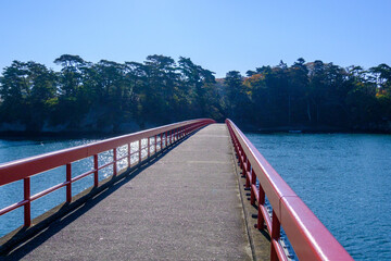 松島の福浦橋の光景