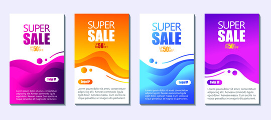 Discount Banner Promotion Template. Special offer and sale banner discount up to 50% template design with editable text.