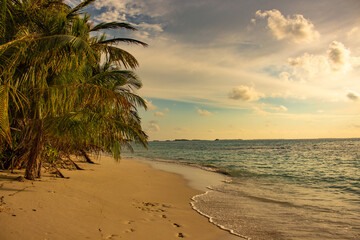 crystalline sea in maldives islands