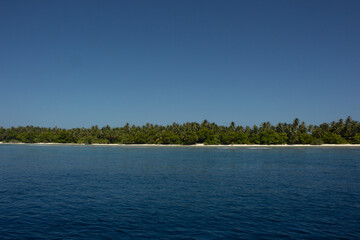 crystalline sea in maldives islands