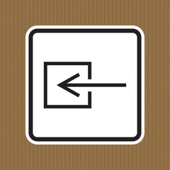 Input Entrance Non-Electrical Symbol Sign, Vector Illustration, Isolate On White Background Label. EPS10
