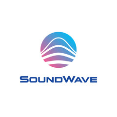 Sound Wave Global Ocean Vector Abstract Illustration Logo Icon Design Template Element 