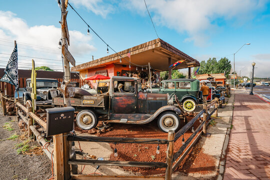 Trading Post in Downtown of Williams, located on a historical route 66, Arizona