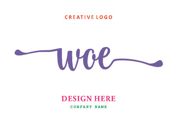 WOE lettering logo is simple, easy to understand and authoritative