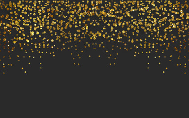 Golden Glitter Sparkle on black background
