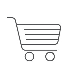 Simple vector shopping cart icon.