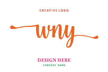 WNY lettering logo is simple, easy to understand and authoritative - obrazy, fototapety, plakaty