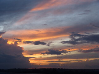 sunset in the sky