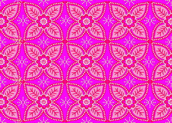 Batik Kawung, Javanese Batik Seamless Pattern, Batik design, repetition  modern pattern, background, decorative. Seamless Pattern. Vector, EPS 10