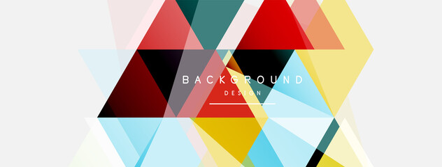 Mosaic triangles geometric background. Techno or business concept, pattern for wallpaper, banner, background, landing page