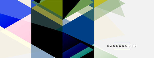 Color triangles composition, geometric abstract background. Techno or business concept, pattern for wallpaper, banner, background, landing page