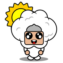 cartoon character mascot costume character cute hot cloud weather conditions