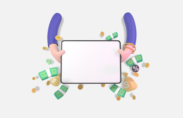 3d rendering of business cryptocurrency. trading illustration