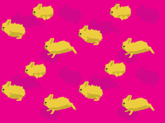 Rabbit Cartoon Lionhead Seamless Wallpaper Background