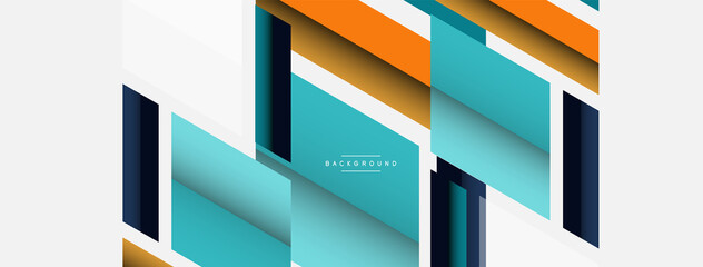 Vector background. Abstract overlapping color lines design with shadow effects. Illustration for wallpaper banner background or landing page