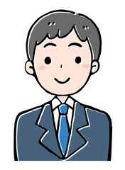 笑顔の男性のイラスト
