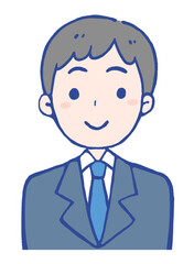 笑顔の男性のイラスト