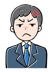 怒った男性のイラスト