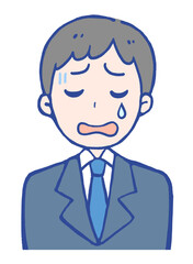 落ち込む男性のイラスト