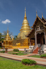 Within Wat Phra Singh is a Buddhist temple or Wat in Thai in Chiang Mai province northern of Thailand. 