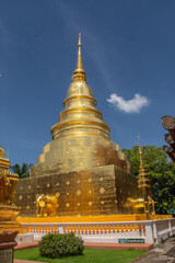 Within Wat Phra Singh is a Buddhist temple or Wat in Thai in Chiang Mai province northern of Thailand. 