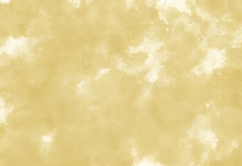Old yellow paper with white stain. Chaotic light gold watercolor paper  texture background. yellow watercolor background, sheet of paper covered with paint with texture.