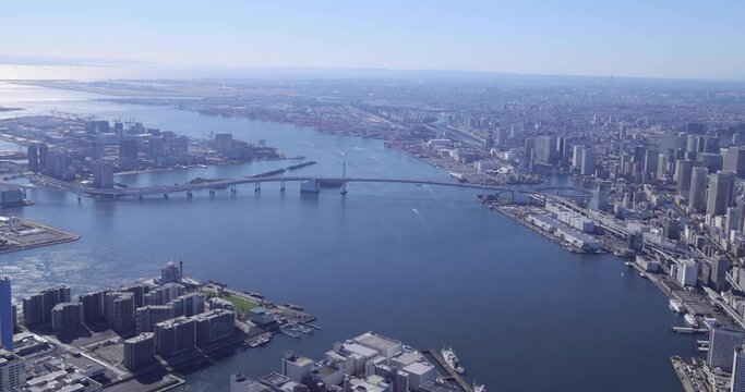 レインボーブリッジ周辺・お台場・空撮・2021撮影