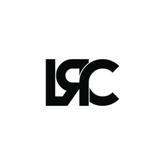 lrc initial letter monogram logo design