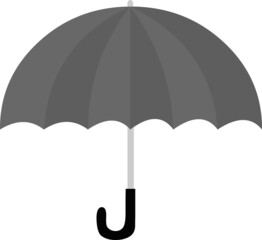 Vector illustration of an open umbrella